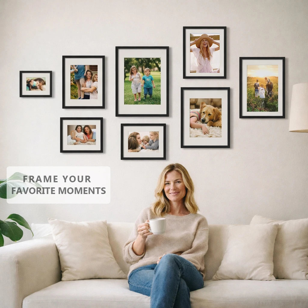 3pcs 30x40 50x70cm Picture Frames Aluminum Modern Photo Frame Black matte