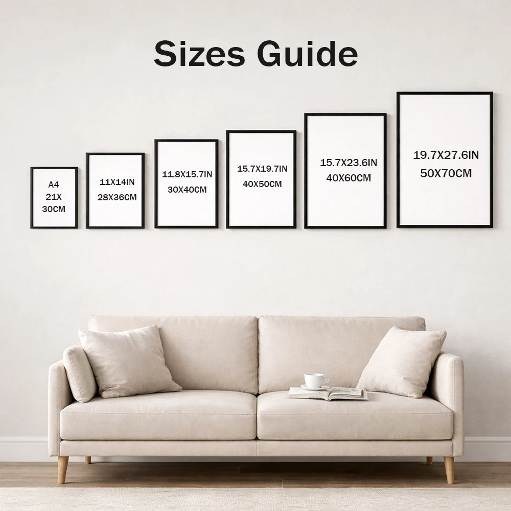 3pcs 30x40 50x70cm Picture Frames Aluminum Modern Photo Frame Black matte