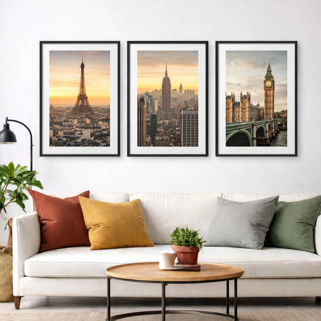 3pcs 30x40 50x70cm Picture Frames Aluminum Modern Photo Frame Black matte