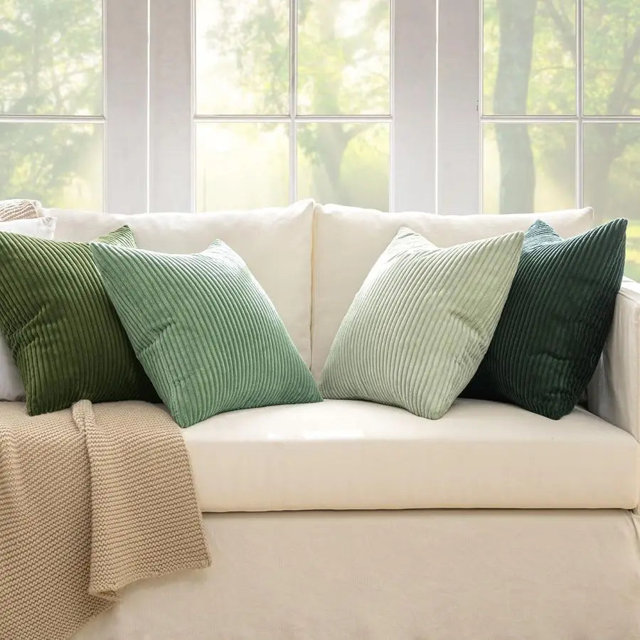 Farmhouse Sage Green Throw Pillow Covers 24x24 Set of 4 Mordern Nordic