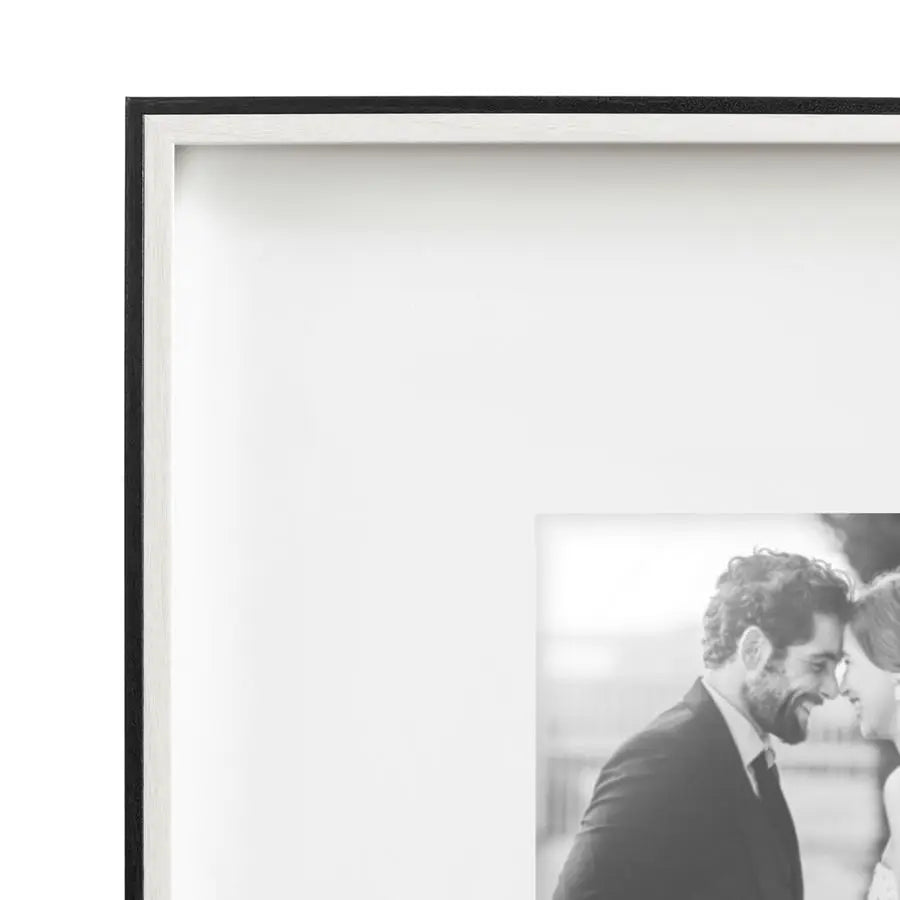 Gibson Modern Wall Picture Frame Set of 3 16x16 matted to 8x8 Black and White ThreePiece Frame Set for Gallery Wall Frame Set in