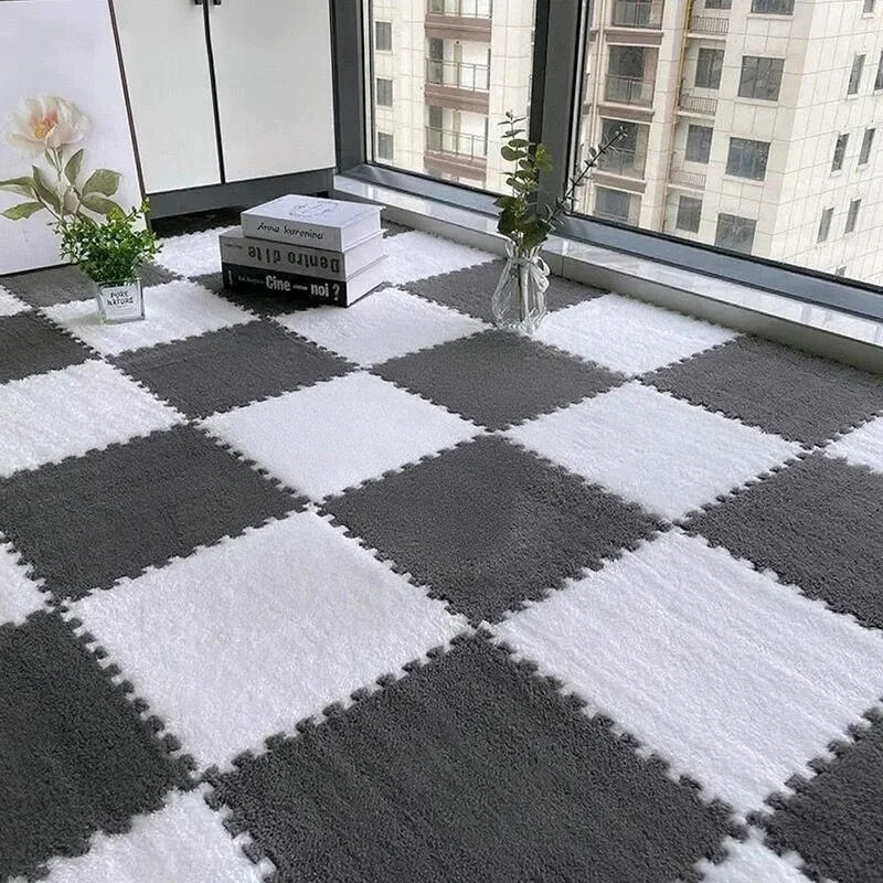 24PCS Solid interlocking foam mat - non slip EVA