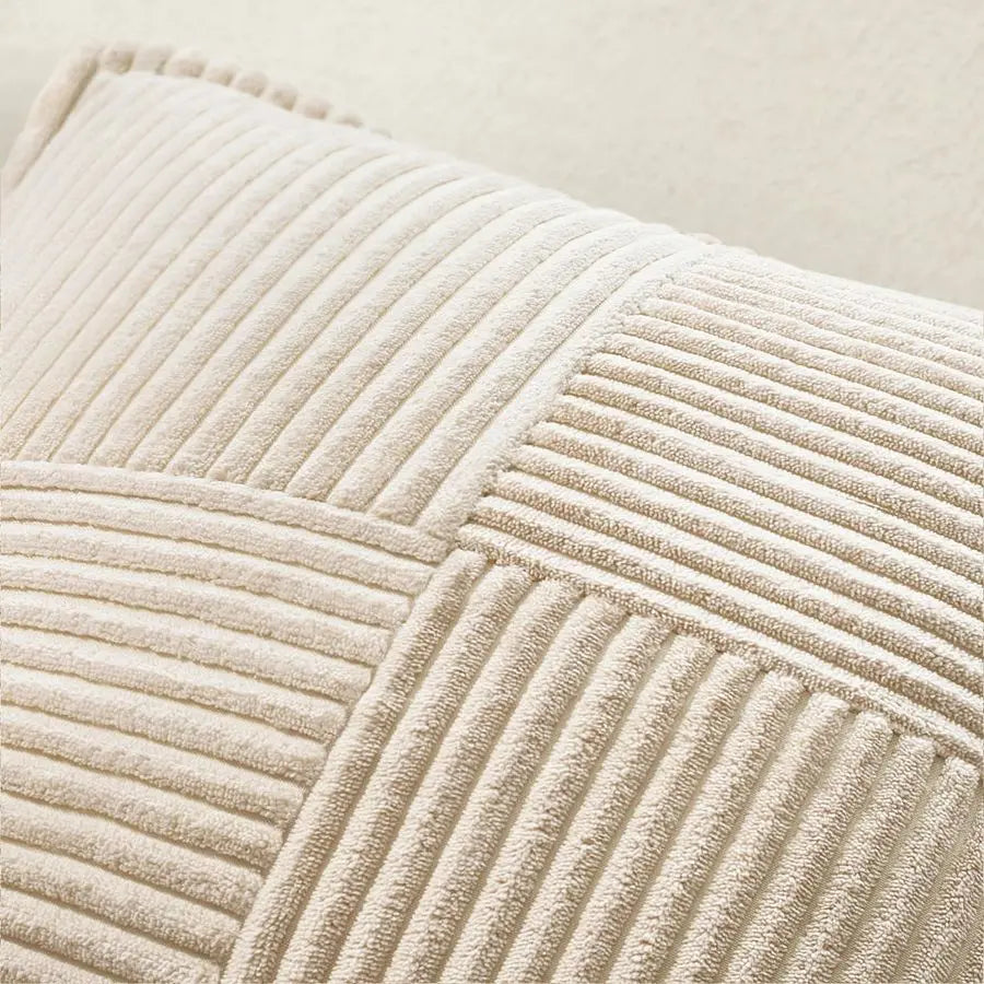 Decorative Euro Sham Throw Pillow Covers for 22x22 Inch Set of 2 Beige