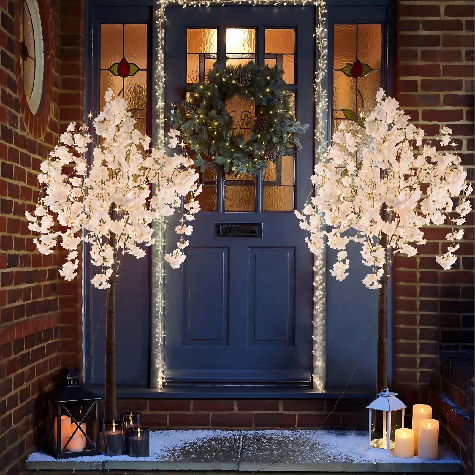 Cherry Blossom Tree Light, 6ft Lighted Trees  450 LED Lights Artificial Warm Light