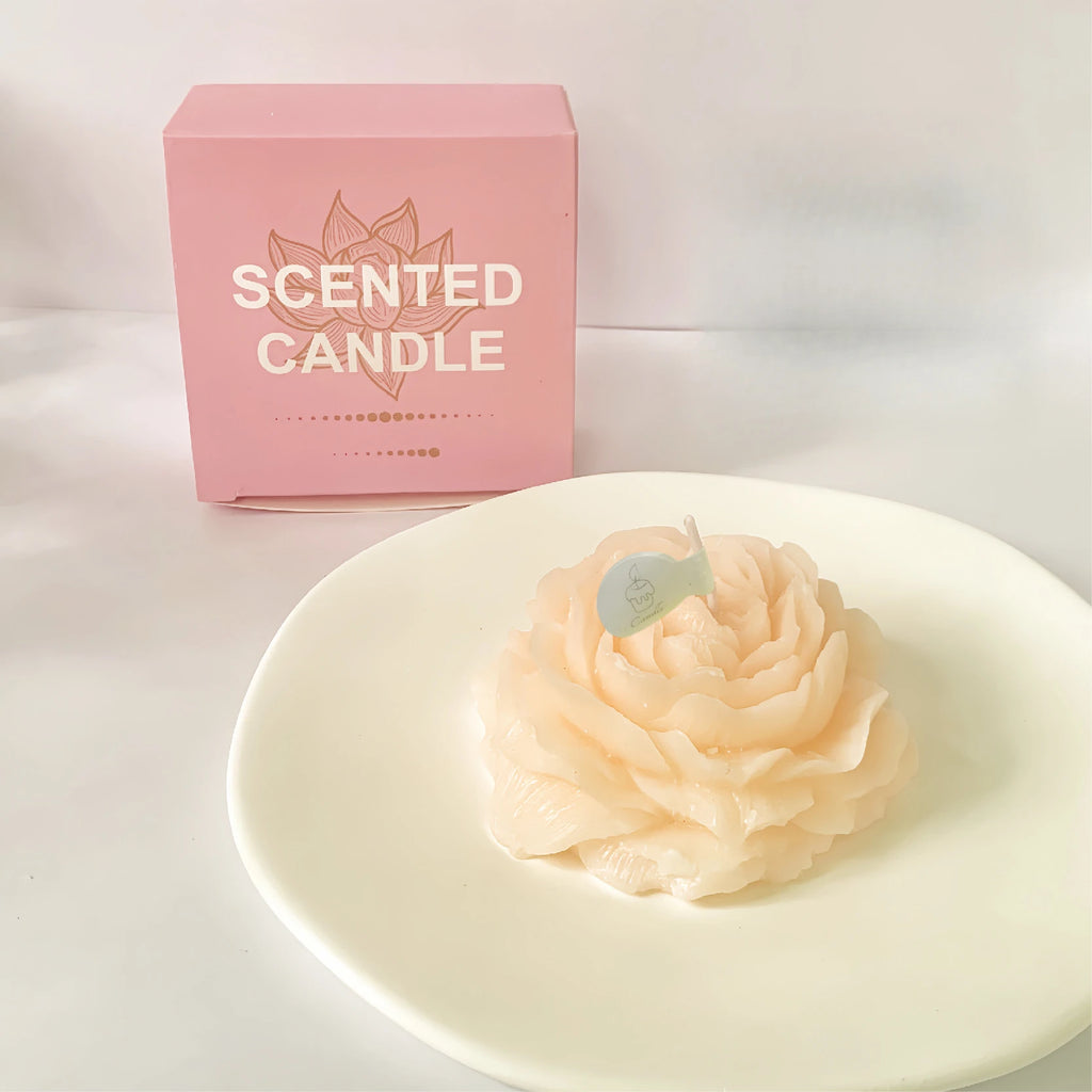 3D Peony Aromatherapy Candle - Creative Flower Shape