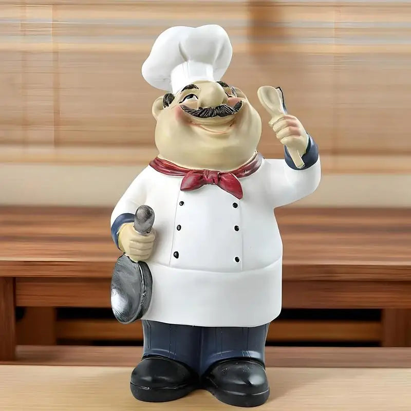 Chef Figurine Decor Resin Statue Ornament Small Statue