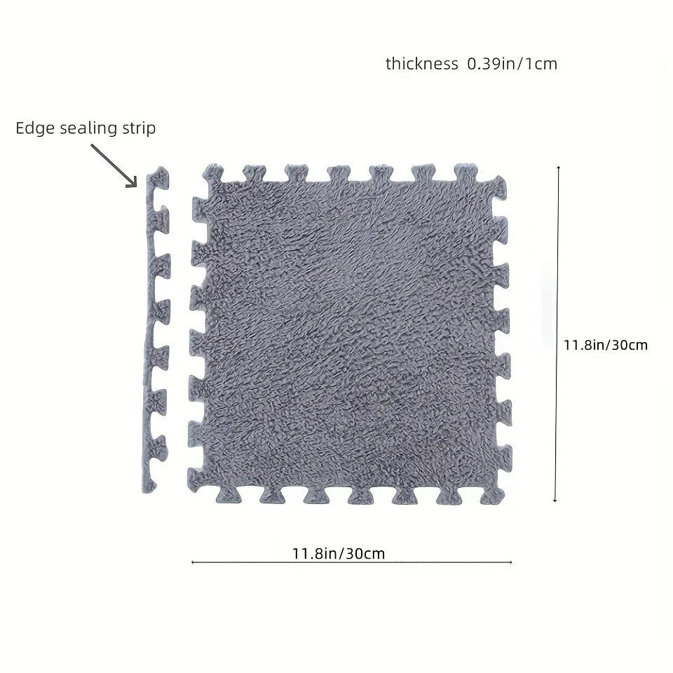 24PCS Solid interlocking foam mat - non slip EVA