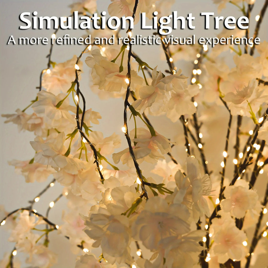 Cherry Blossom Tree Light, 6ft Lighted Trees  450 LED Lights Artificial Warm Light
