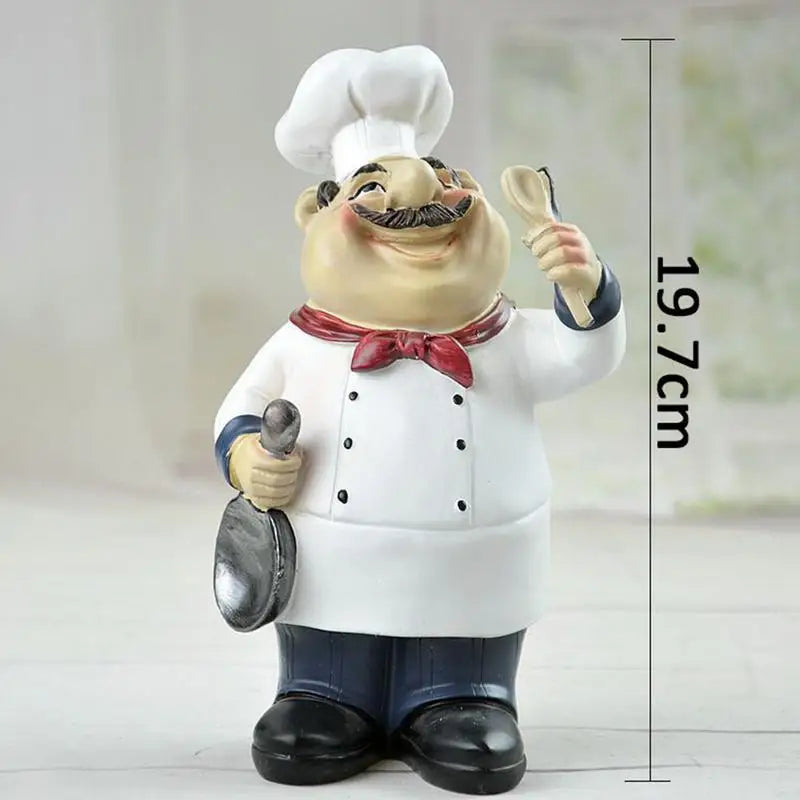 Chef Figurine Decor Resin Statue Ornament Small Statue