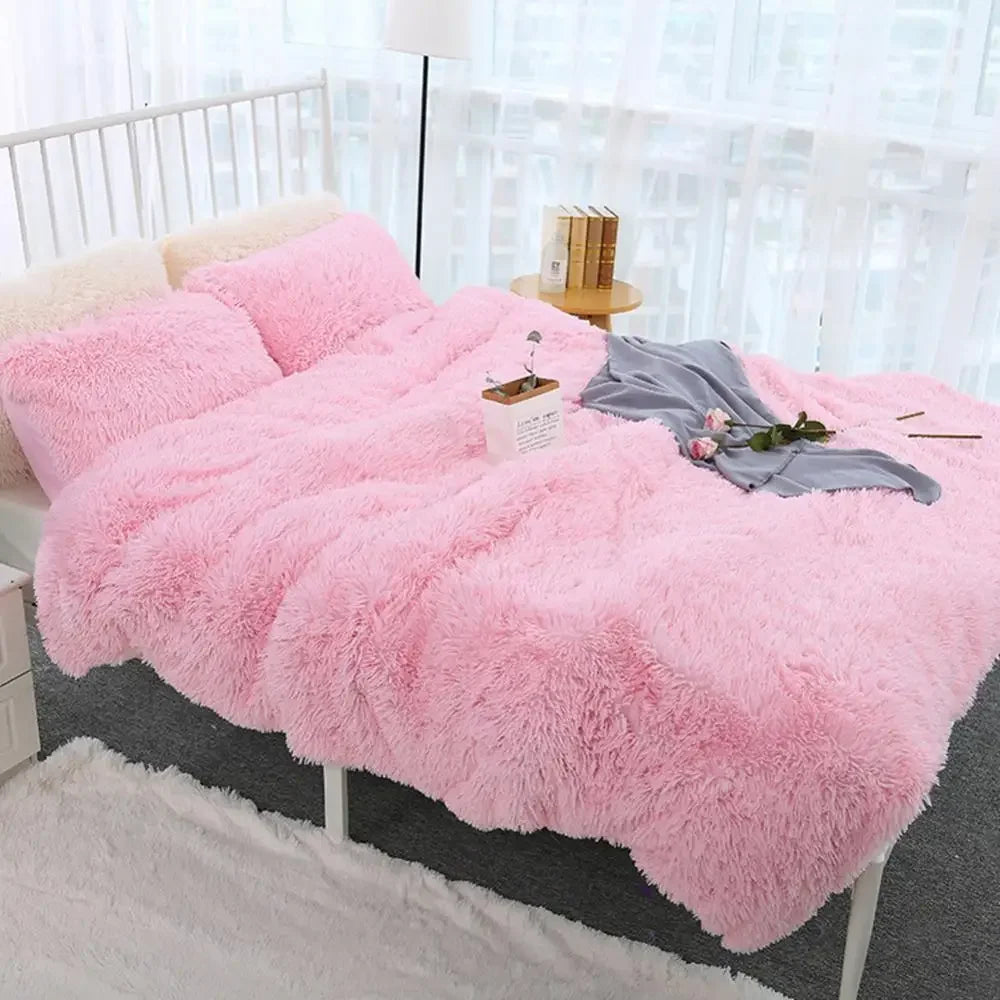 80x120cm Soft Fluffy Shaggy Warm Bed Sofa Bedspread Bedding Sheet Throw Blanket