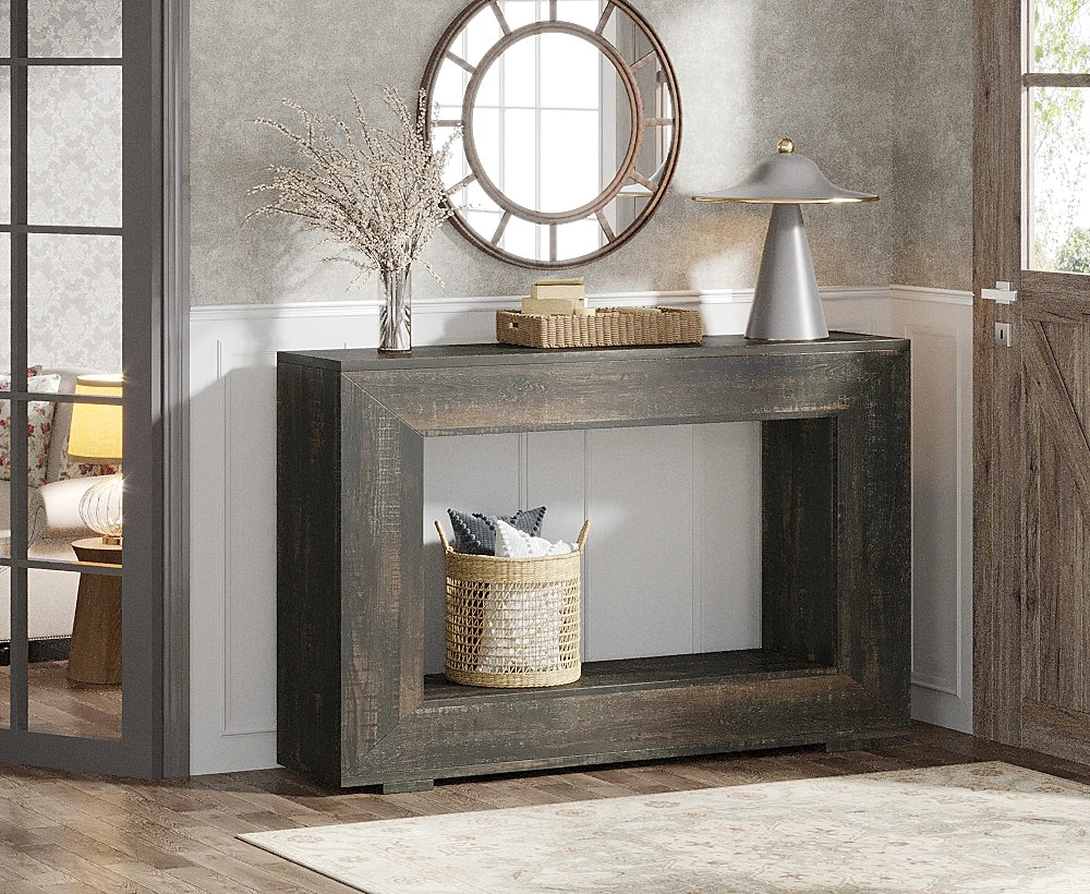 Tribesigns 47" Farmhouse Console Table with Storage,