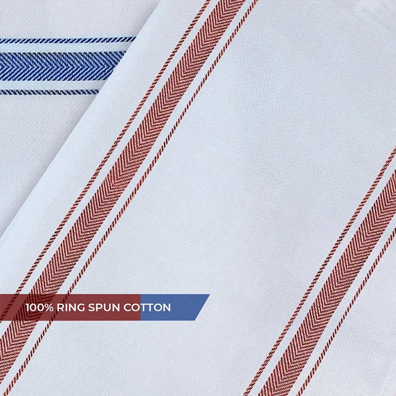 4/6/8/12 Pieces, 45×62cm, Minimalist Style Red and Blue Stripes, Knitted Pure Cotton Absorbent Cleaning Cloth, Cleaning Cloth, Scouring Pad