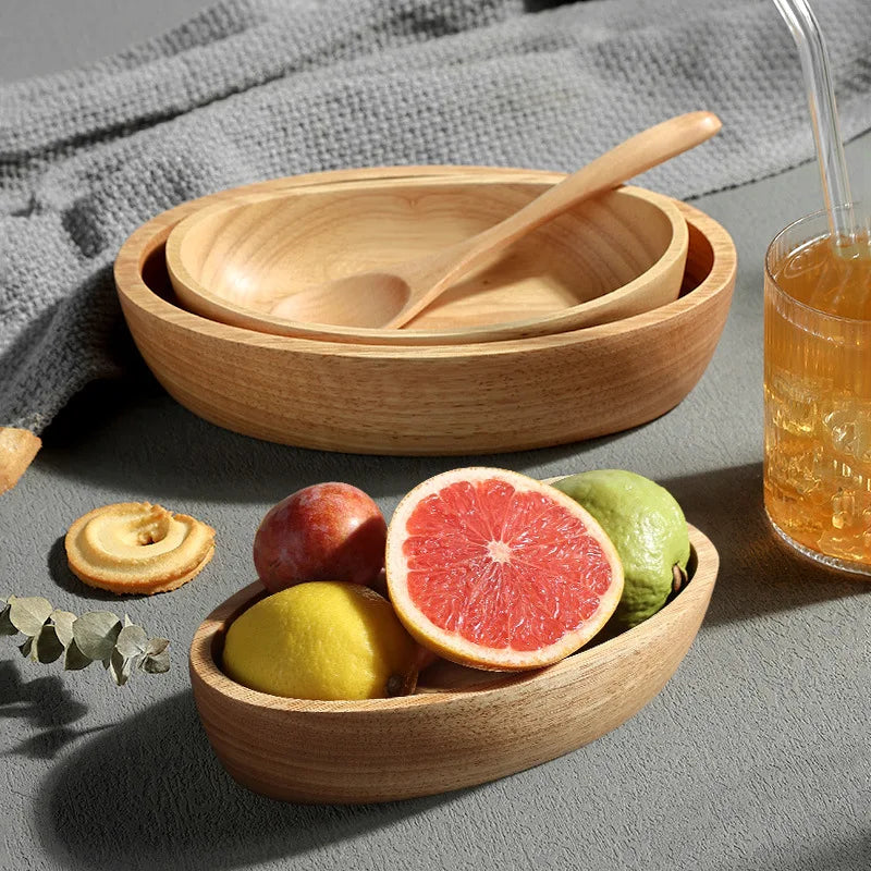 Acacia Wooden Bowl Premium   Wooden Boat-shaped Bowl