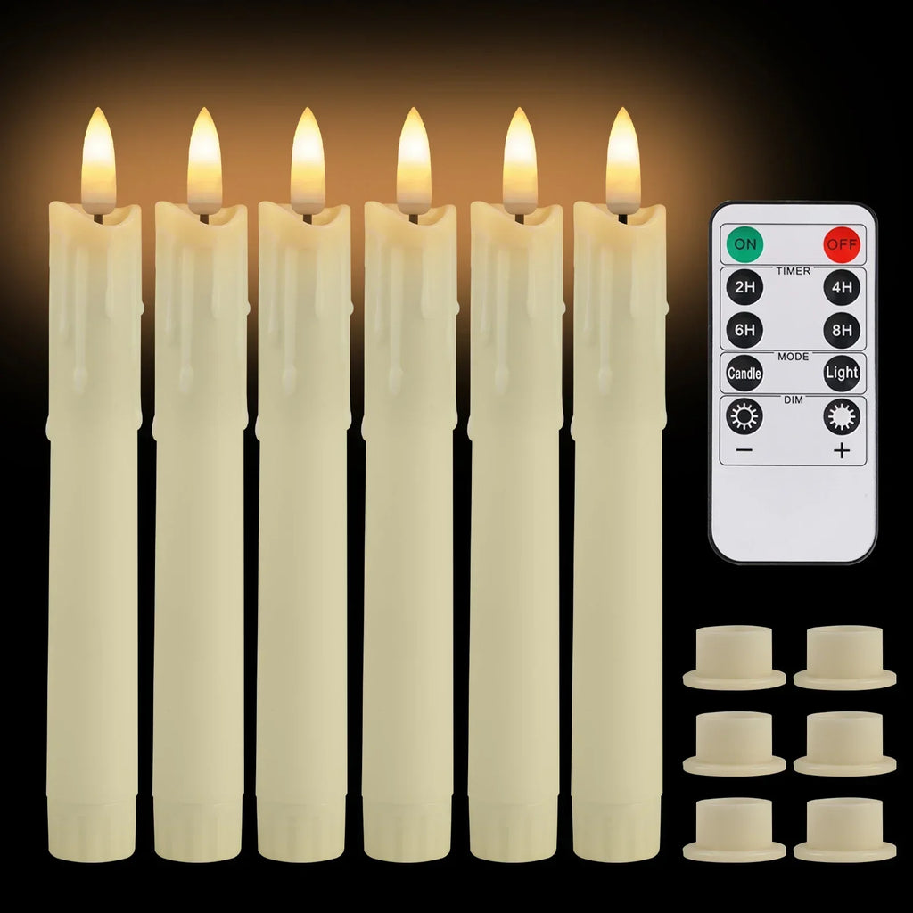 LED Taper Candle with Remote Flameless Flickering Electronic Candle 17CM CandleStick Window Candle