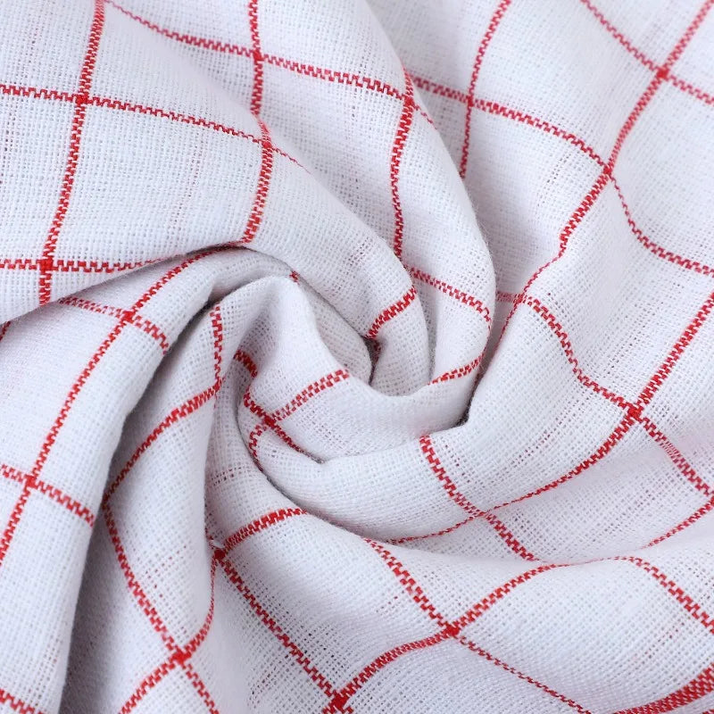 10pcs Classic Plaid Dish Towel Scouring Pad Soft Large Size Kitchen Towel Suitable for Bar and Kitchen Cleaning