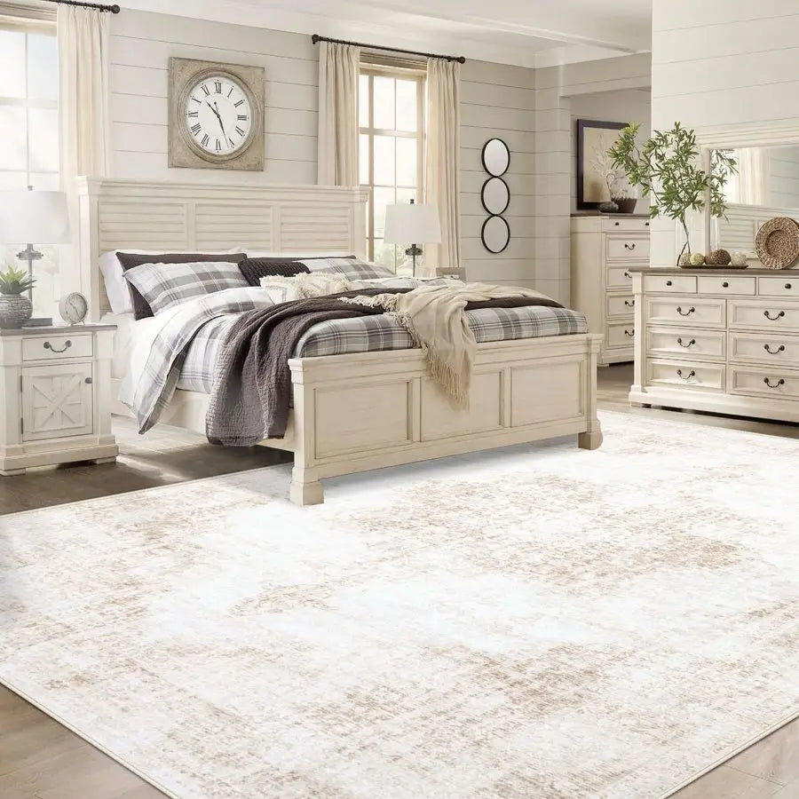 Rugs 8x10 Vintage Rug Large Washable Living Room Rug Retro Medallion Distressed Rugs Soft Low Pile NonSlip Indoor Floor Carpet f
