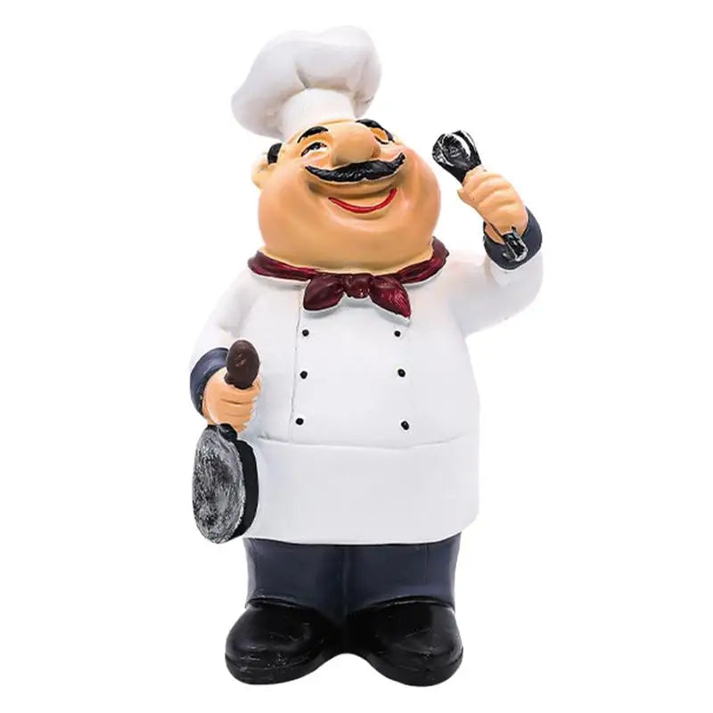 Chef Figurine Decor Resin Statue Ornament Small Statue