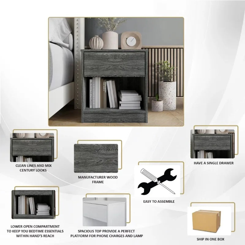 Versatile Wood Side Table for Living Room, Lounge, Stable and Sturdy Design.
