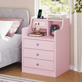 Nightstand with Charging Station, Hutch & Storage Drawers Customized