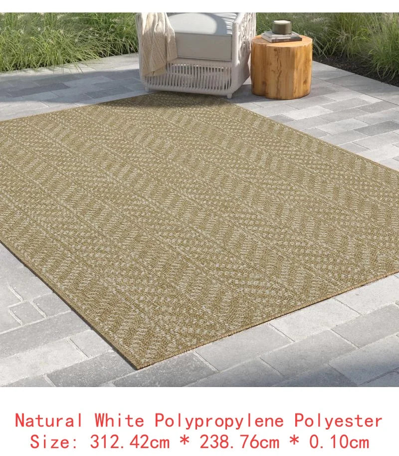 Jute Area Rug 2 ft 7 in x 7 ft 3 in Indoor Outdoor Rug Natural Fiber