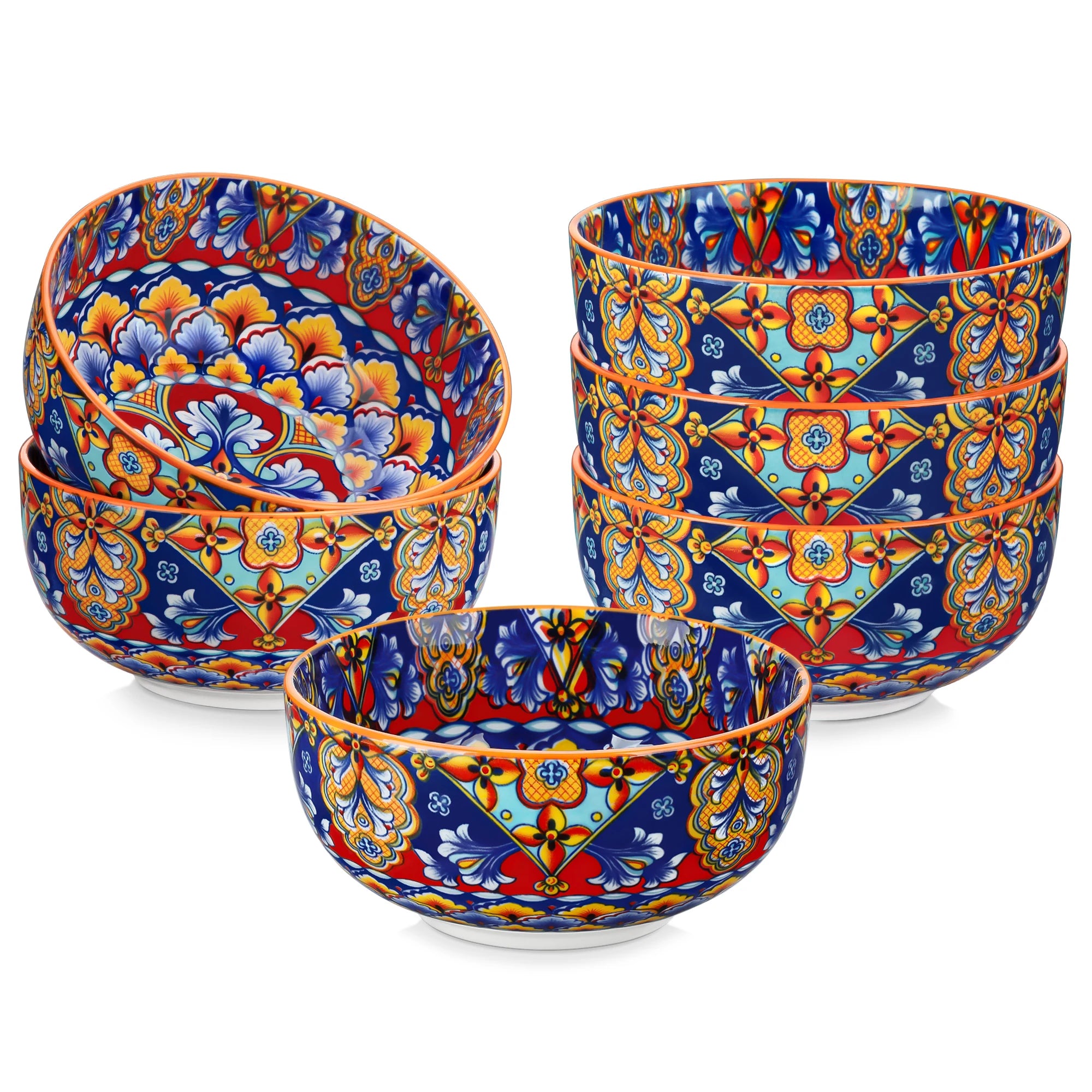 vancasso 6/12 Piece Cereal Bowls Set 28 Oz Bohemian style for Salad/Pasta/Rice/Oatmeal/Fruit/Cereal for  6