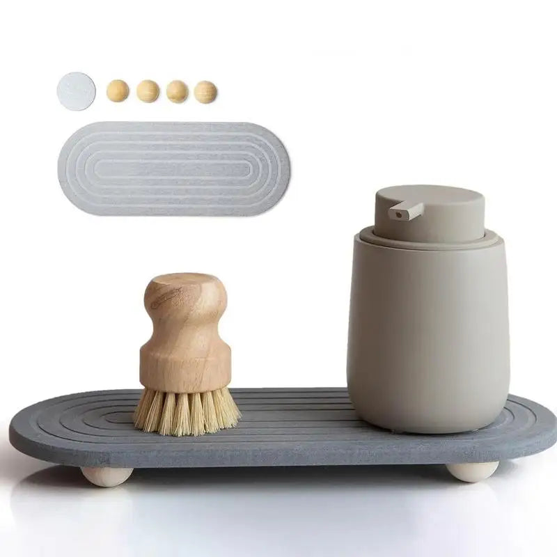 Diatom Mud Water-Absorbing Stone Tray, Absorbent Diatomite, Quick Drying Coasters