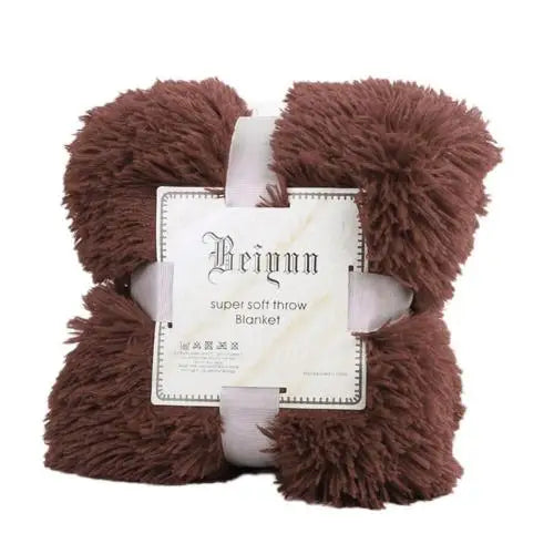 80x120cm Soft Fluffy Shaggy Warm Bed Sofa Bedspread Bedding Sheet Throw Blanket