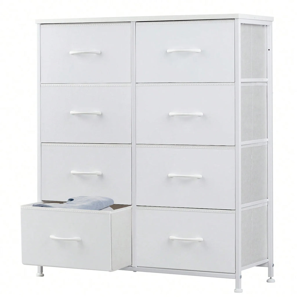 Tall Dresser With 8 Fabric Drawers Organizer Units, Chest Of Drawers
