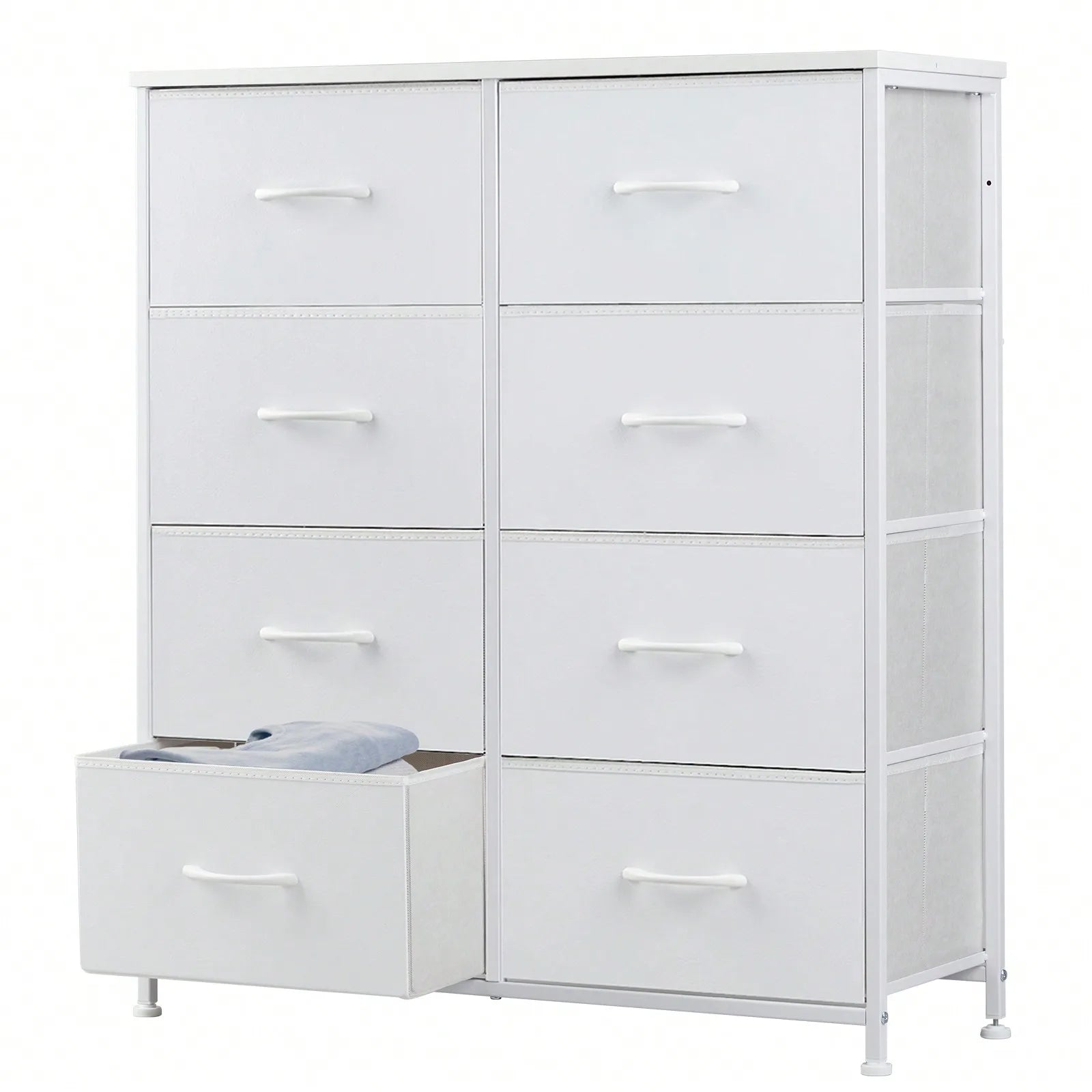 Tall Dresser With 8 Fabric Drawers Organizer Units, Chest Of Drawers
