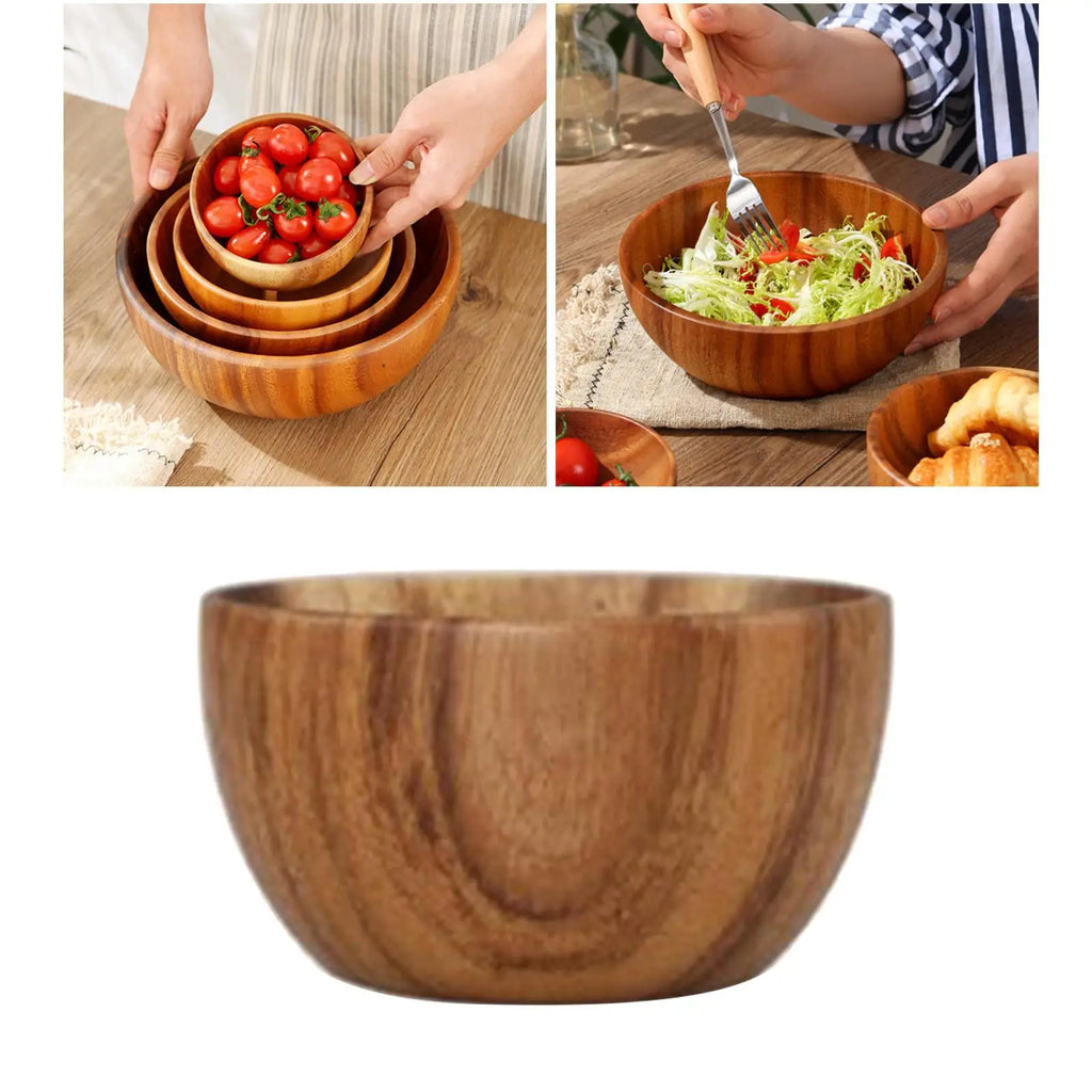 Wooden Salad Bowl Household Kitchen Utensils