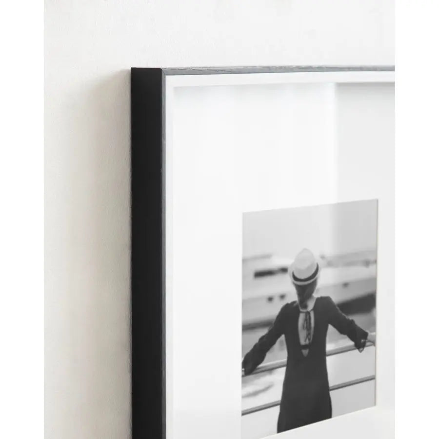 Gibson Modern Wall Picture Frame Set of 3 16x16 matted to 8x8 Black and White ThreePiece Frame Set for Gallery Wall Frame Set in