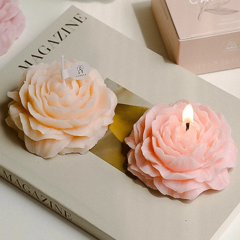 3D Peony Aromatherapy Candle - Creative Flower Shape