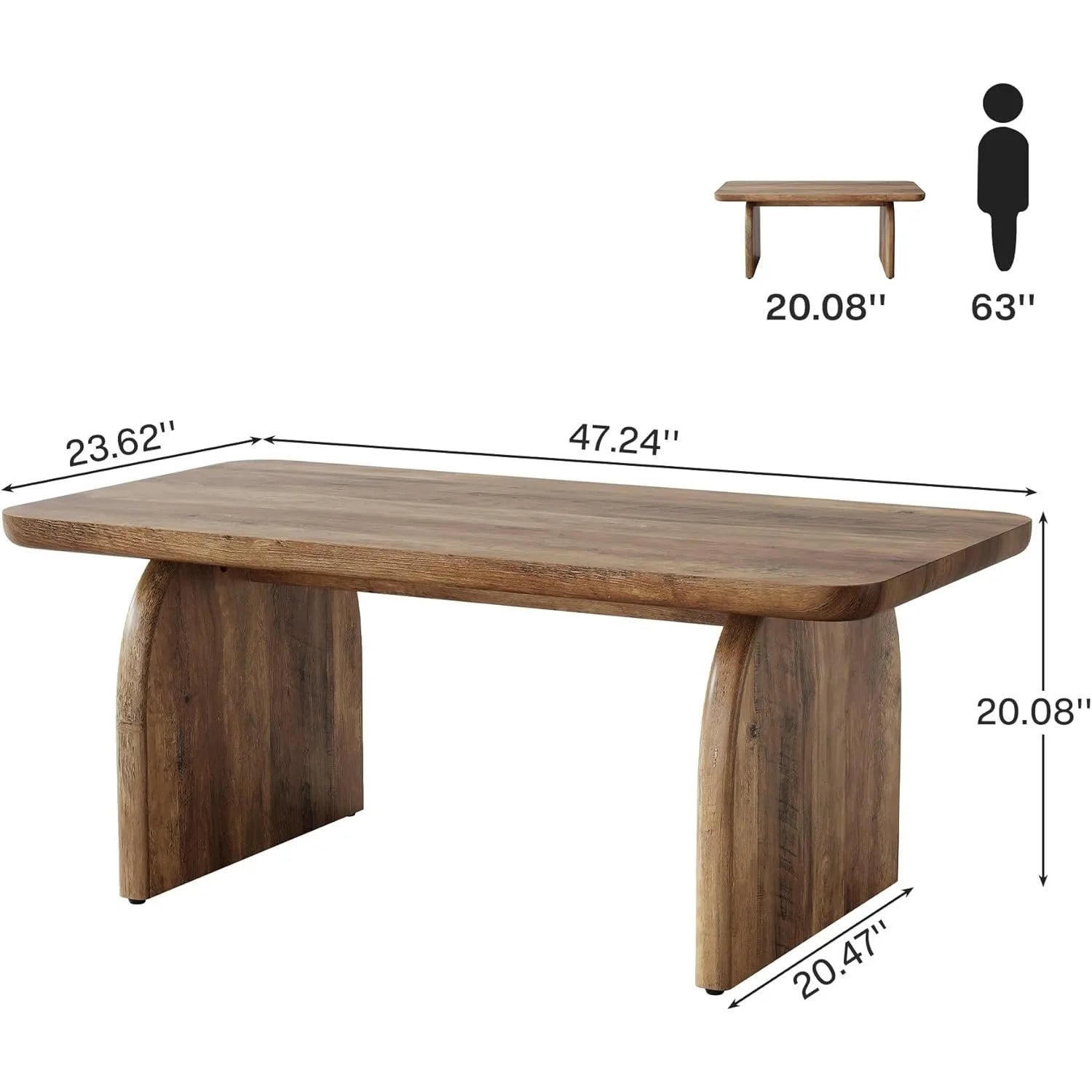 Rectangle Coffee Table,Wood Rectangular