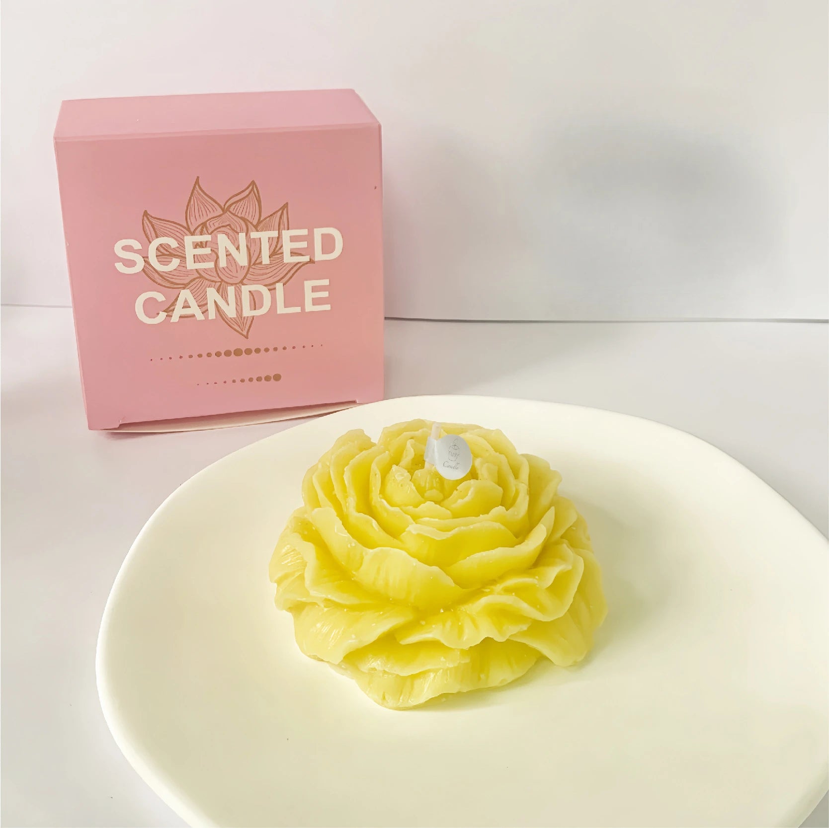 3D Peony Aromatherapy Candle - Creative Flower Shape