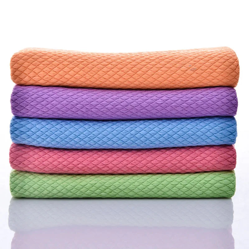 5/10pcs Dish Towels Fish Microfibre Scale Cleaning Cloth Reusable Kitchen Wipes Soft Dishcloths Lint-Free Super Absorbent Towel