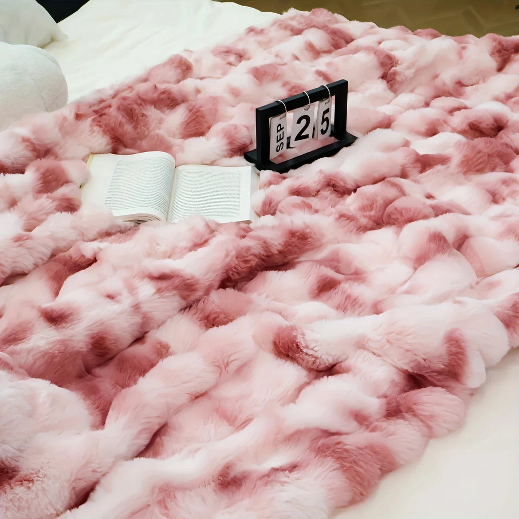 [Cozy|Faux Rabbit] Soft, Warm, 1pc Cozy Faux Rabbit Fleece Blanket