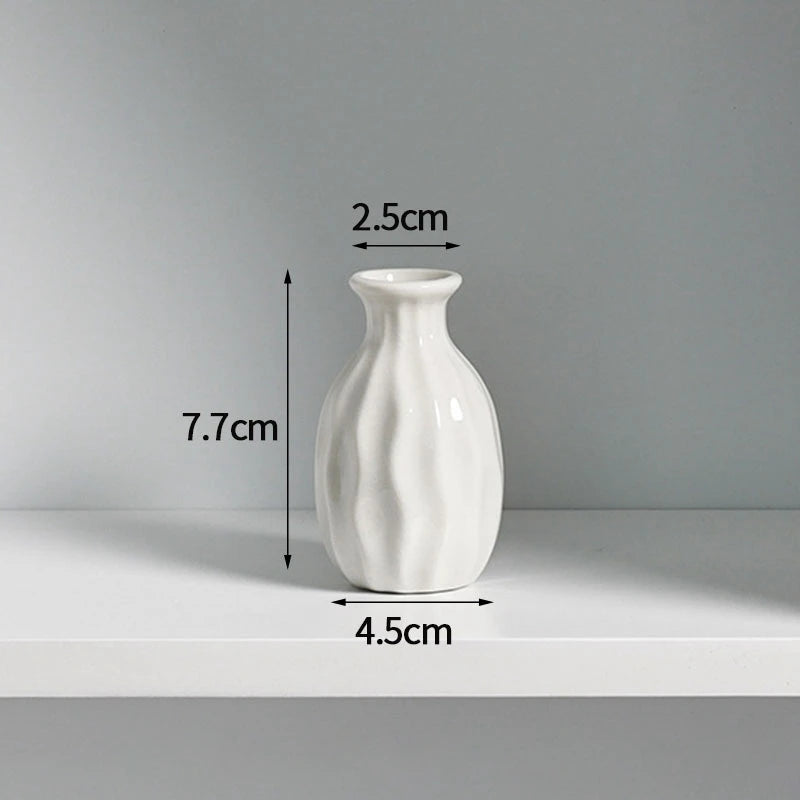 1-10PCS Mini Flower Vase Cute Rice Ball Ceramic Bud Vases Onigiri Hydroponic