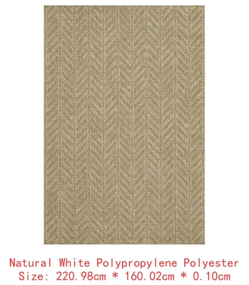 Jute Area Rug 2 ft 7 in x 7 ft 3 in Indoor Outdoor Rug Natural Fiber