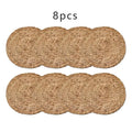 Pot Mats Handwoven Rattan Placemats Round Heat Insulation Mats Natural Woven