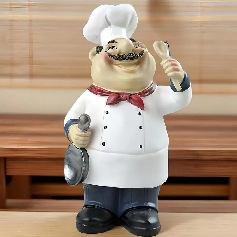 Chef Figurine Decor Resin Statue Ornament Small Statue