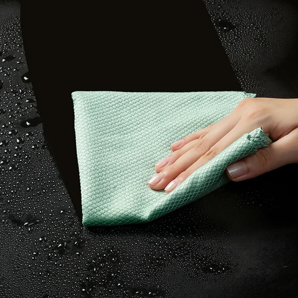 1-10pcs Microfiber Glass Cleaning Cloth Rag Lint-Free