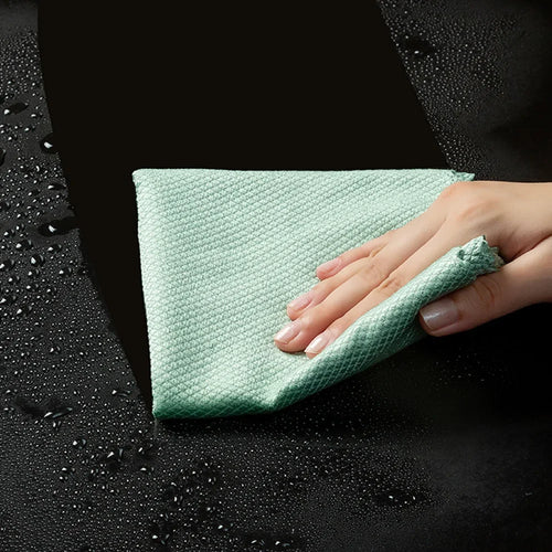 1-10pcs Microfiber Glass Cleaning Cloth Rag Lint-Free
