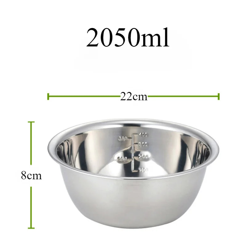 Stainless Steel Mixing Bowls Portable Kitchen Cooking