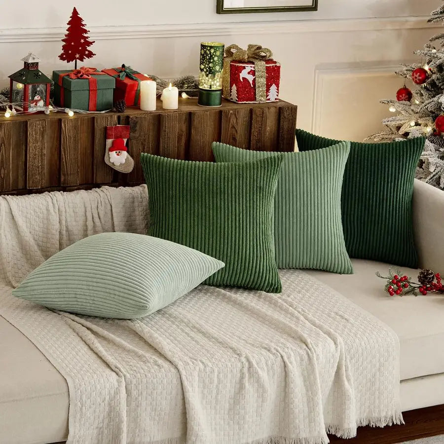 Farmhouse Sage Green Throw Pillow Covers 24x24 Set of 4 Mordern Nordic
