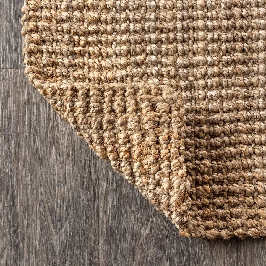 Pata Hand Woven Chunky Jute Natural Indoor Area Rug, 3x5