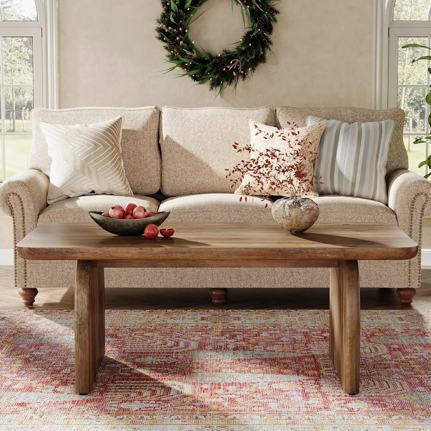 Rectangle Coffee Table,Wood Rectangular