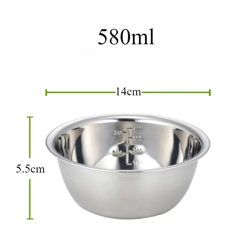 Stainless Steel Mixing Bowls Portable Kitchen Cooking