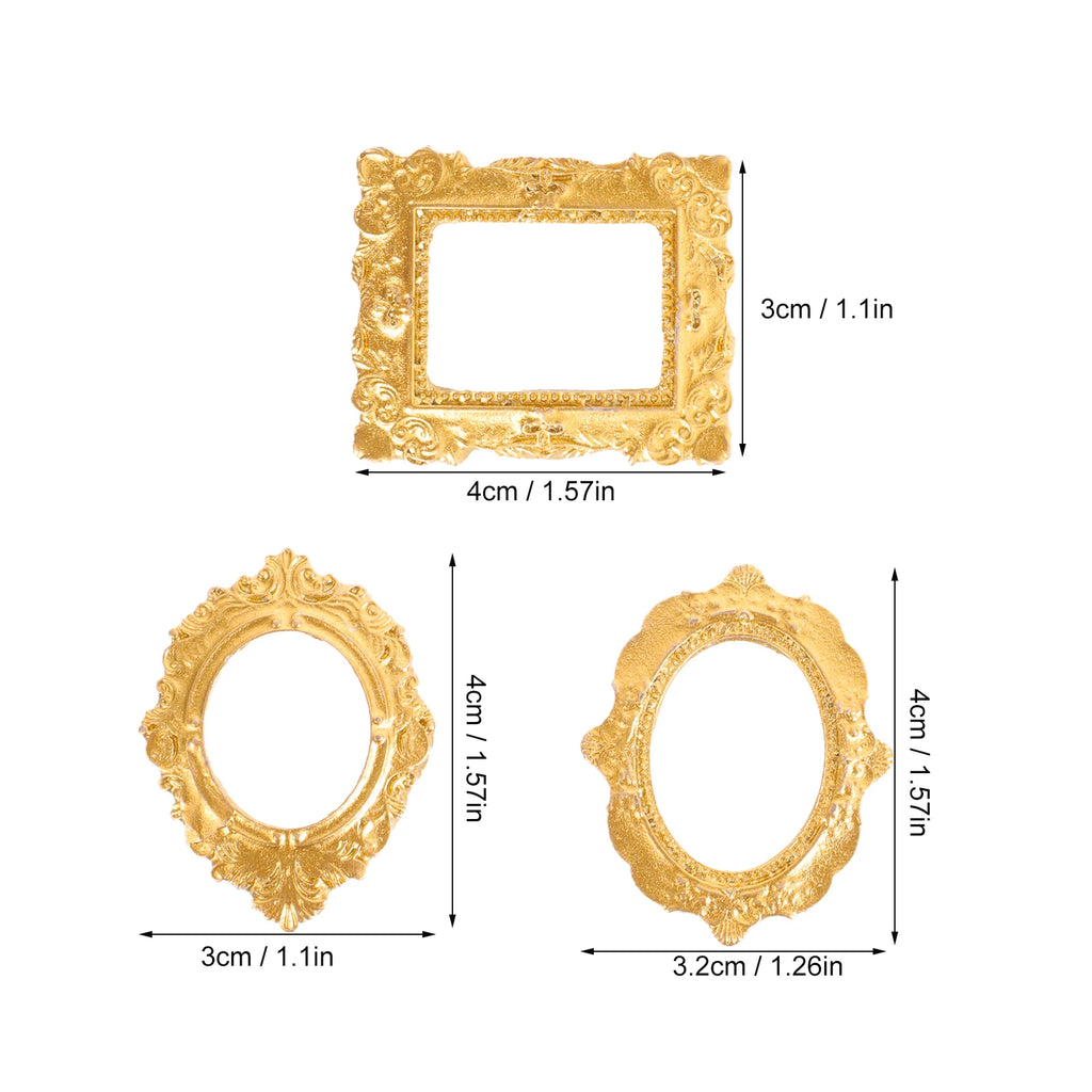 15Pcs Mini Photo Frame Crafts Simulation Picture Frame Decor