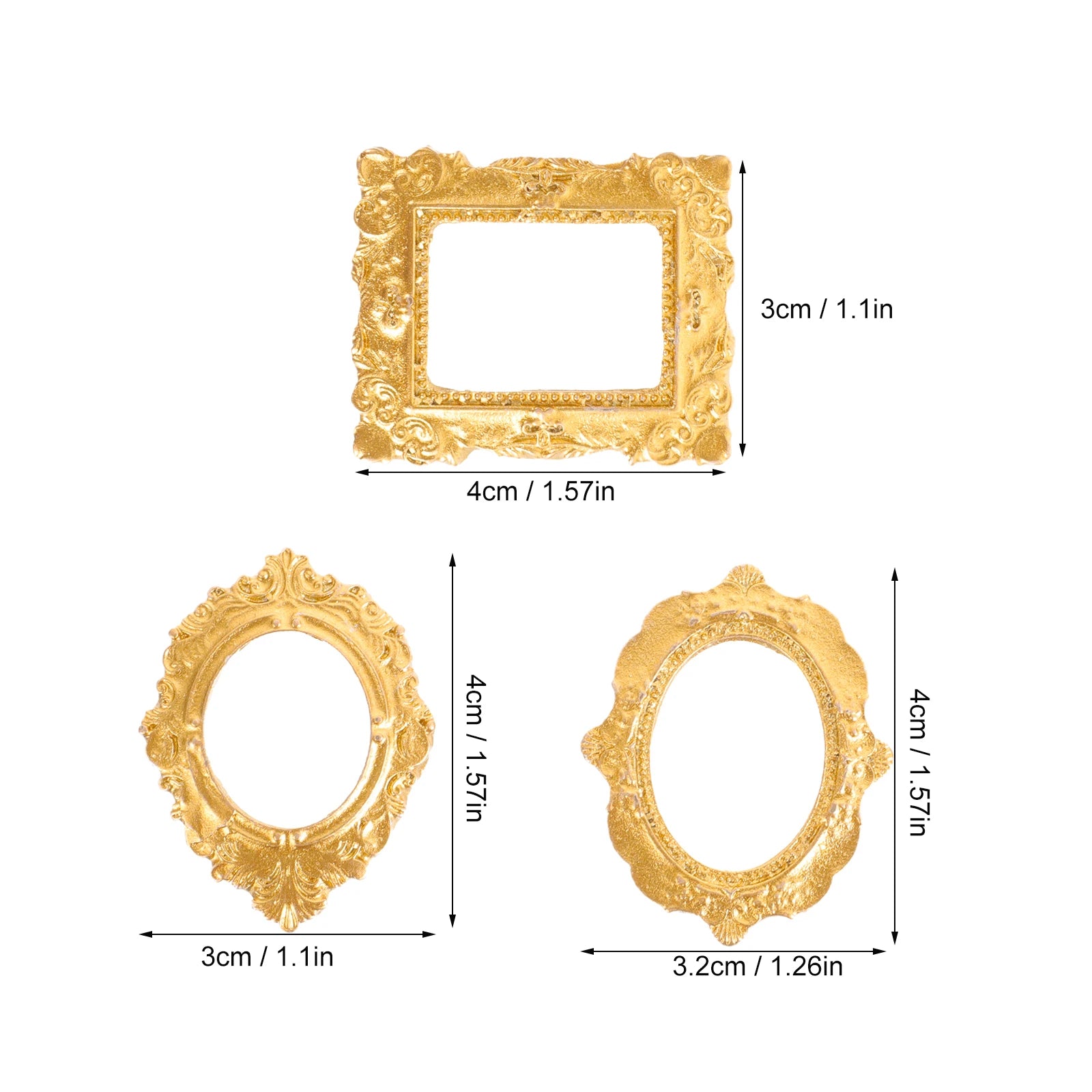 15Pcs Mini Photo Frame Crafts Simulation Picture Frame Decor