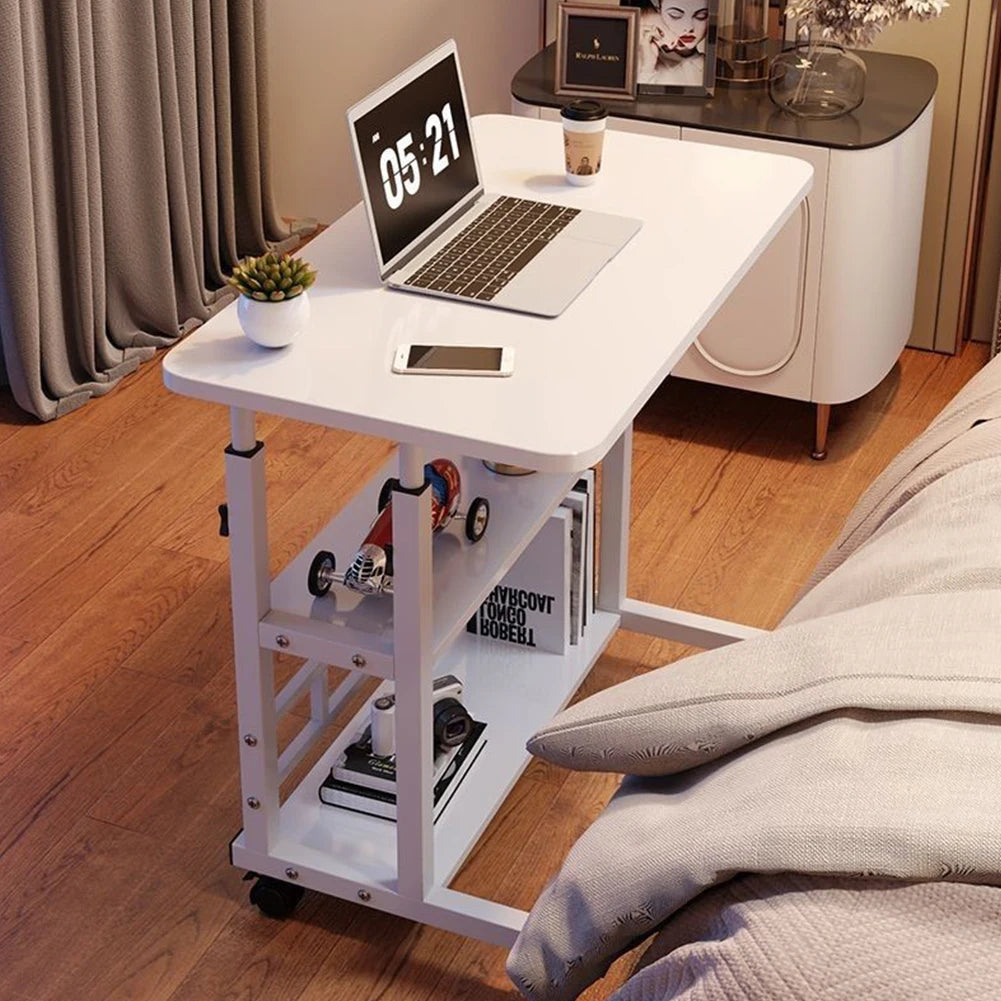 Multi-Layer Standing Desk Height Adjustable Wooden Computer Desk Workstation Work Table